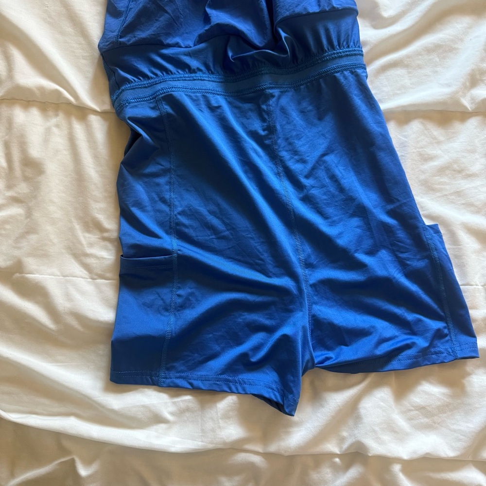All in Motion Blue Swim Tank Dress - Picture 4 of 5